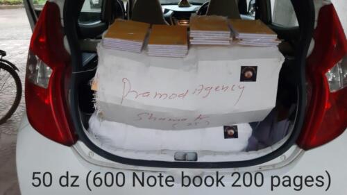 200 pages 600 notebooks help to Flood area schools in kolhapur2